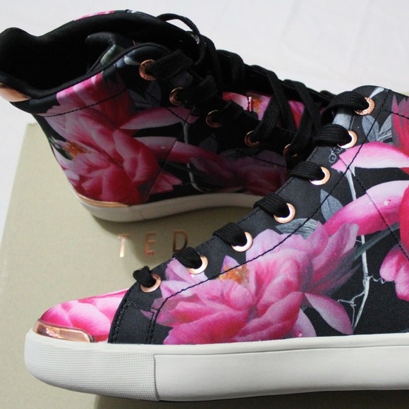 TED BAKER VLEIL CTTRUS BLOOM FLORAL HI TOP SNEAKER - Picture 6 of 6
